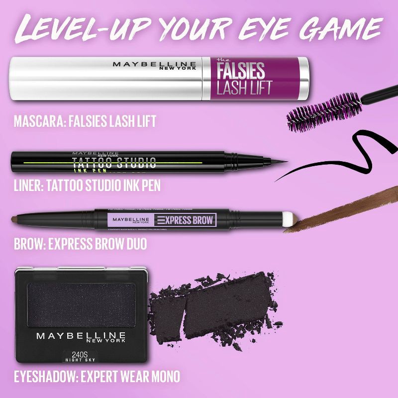 slide 5 of 6, Maybelline Falsies Lash Lift Volumizing and Lengthening Mascara - Washable Blackest Black - 0.32 fl oz, 0.32 fl oz