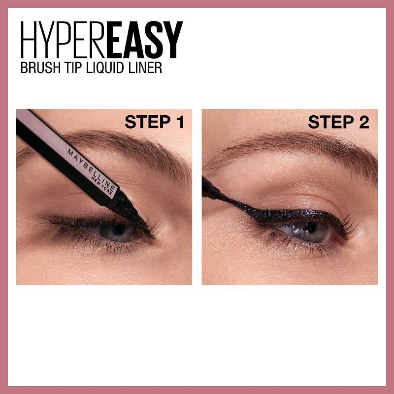 slide 5 of 7, Maybelline Hyper Easy Liquid Pen Eyeliner - Black - 0.018 fl oz, 0.018 fl oz