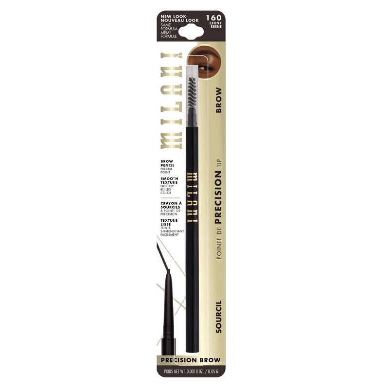 slide 5 of 5, Milani Stay Put Precision Brow Pencil - Ebony 160 - 0.018oz, 160 x 0.018 oz