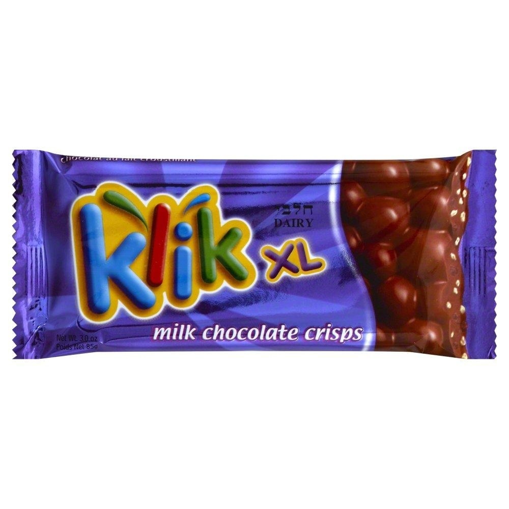 slide 1 of 1, Klik Milk Chocolate Crisp Bar, 3 oz