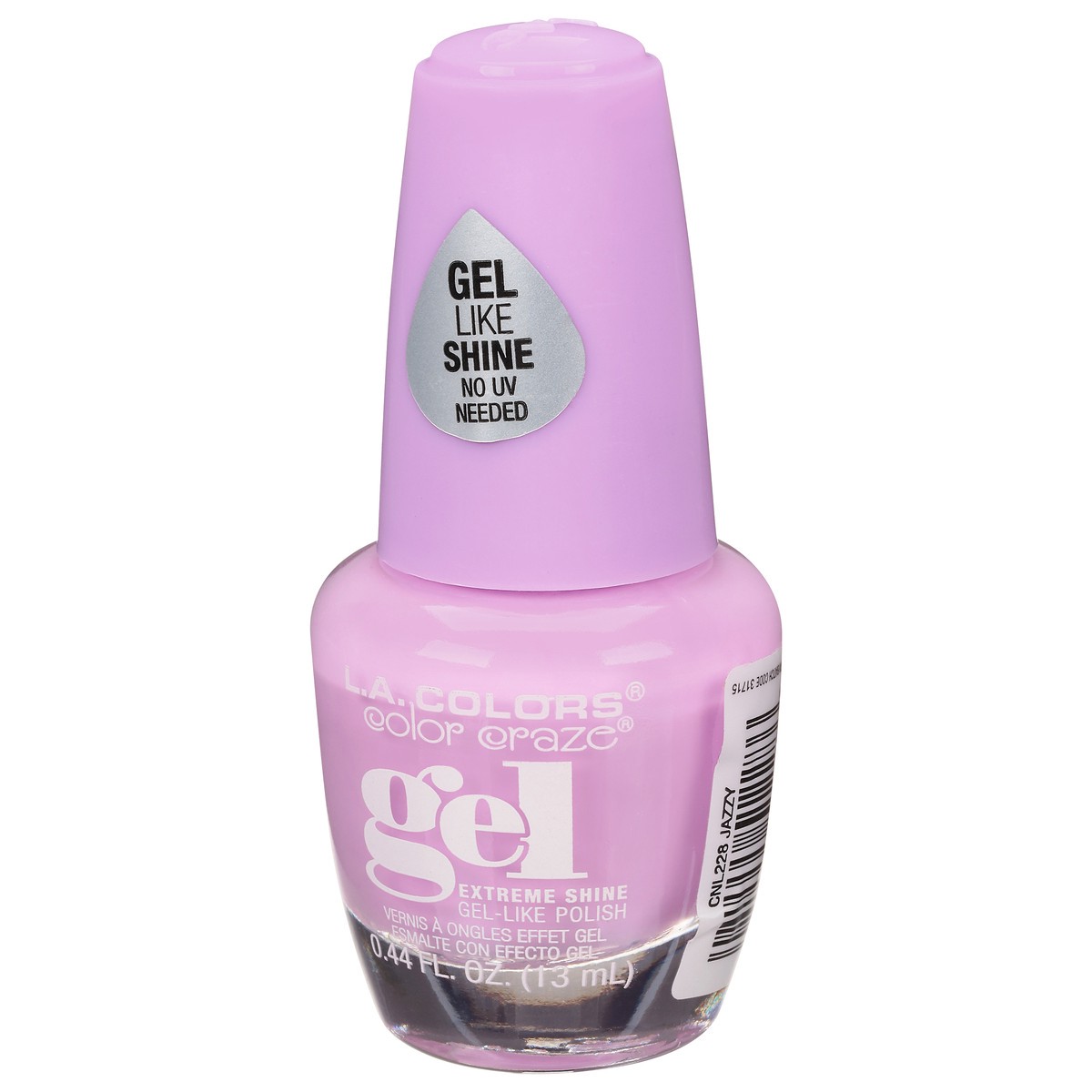 slide 8 of 9, L.A. Colors Color Craze CNL228 Jazzy Gel Extreme Shine Nail Polish 0.44 fl oz, 0.44 fl oz