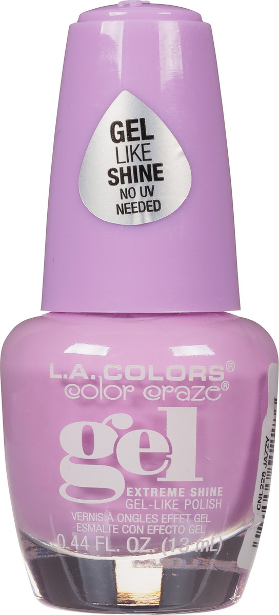 slide 4 of 9, L.A. Colors Color Craze CNL228 Jazzy Gel Extreme Shine Nail Polish 0.44 fl oz, 0.44 fl oz