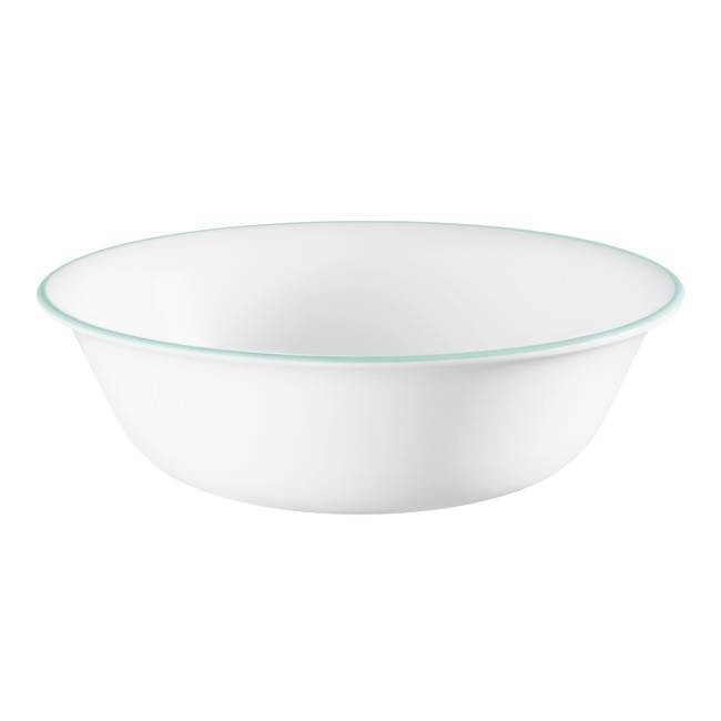 slide 1 of 3, Corelle Glass Delano Dining Bowl Teal/White, 18 oz