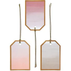 12ct Gift Tags Pink Metallic: Carlton Cards, Solid Design, All Occasions, Thank You Tags, 3"x2.5", Multicolored, 12 Pack