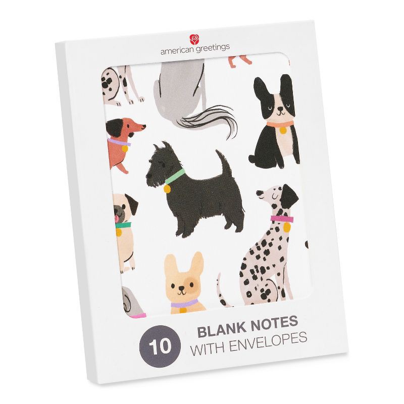 slide 4 of 4, American Greetings 10ct All Occasion Blank Cards with Envelopes Dogs and Puppies, 10 ct