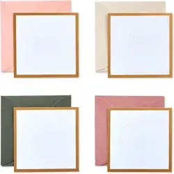 Carlton Cards 12ct Blank Mini Note Cards Earth Tones