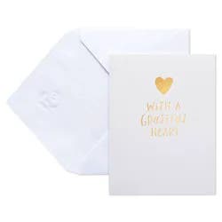 American Greetings 10ct Thank You Cards with Envelopes Grateful Gold Heart