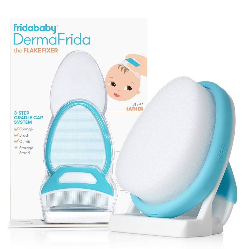 slide 1 of 6, Frida Baby DermaFrida The FlakeFixer 3-Step Cradle Cap System, 1 ct