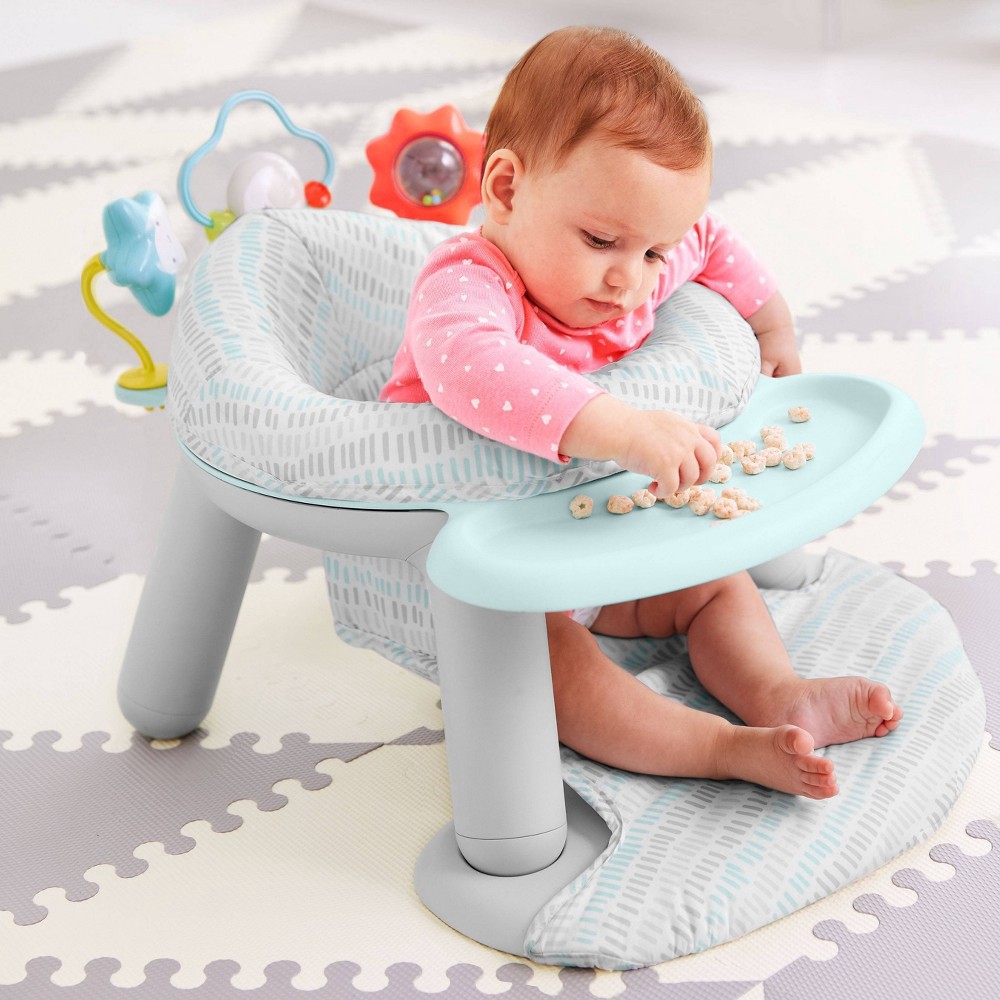 slide 4 of 9, Skip Hop Baby Seat Silver Lining Cloud 2-in-1 Sit-up Chair & Activity Floor Seat - Gray, 1 ct