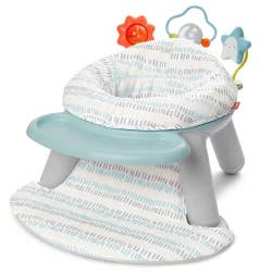 Skip Hop Baby Seat Silver Lining Cloud 2-in-1 Sit-up Chair & Activity Floor Seat - Gray