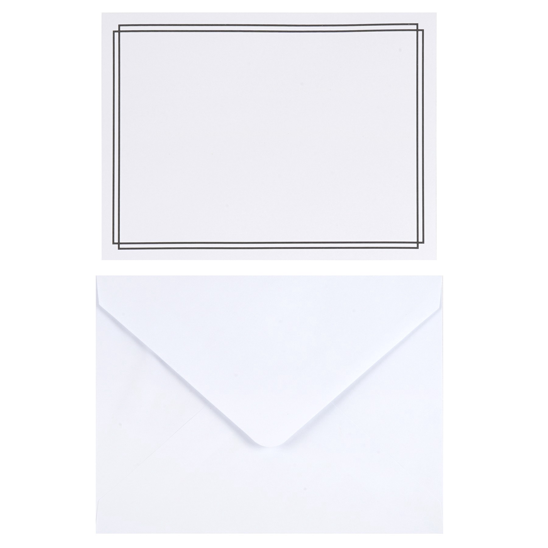 slide 3 of 3, Black Border Flat Cards & Envelopes By Recollections, 5" X 7", 5 in x 7 in