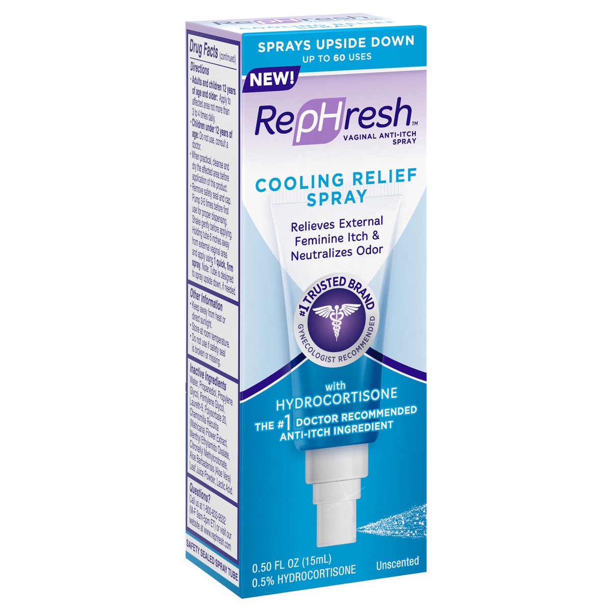 slide 3 of 7, RepHresh Vaginal Anti-itch Cooling Relief Spray 0.5oz., 0.50 fl oz