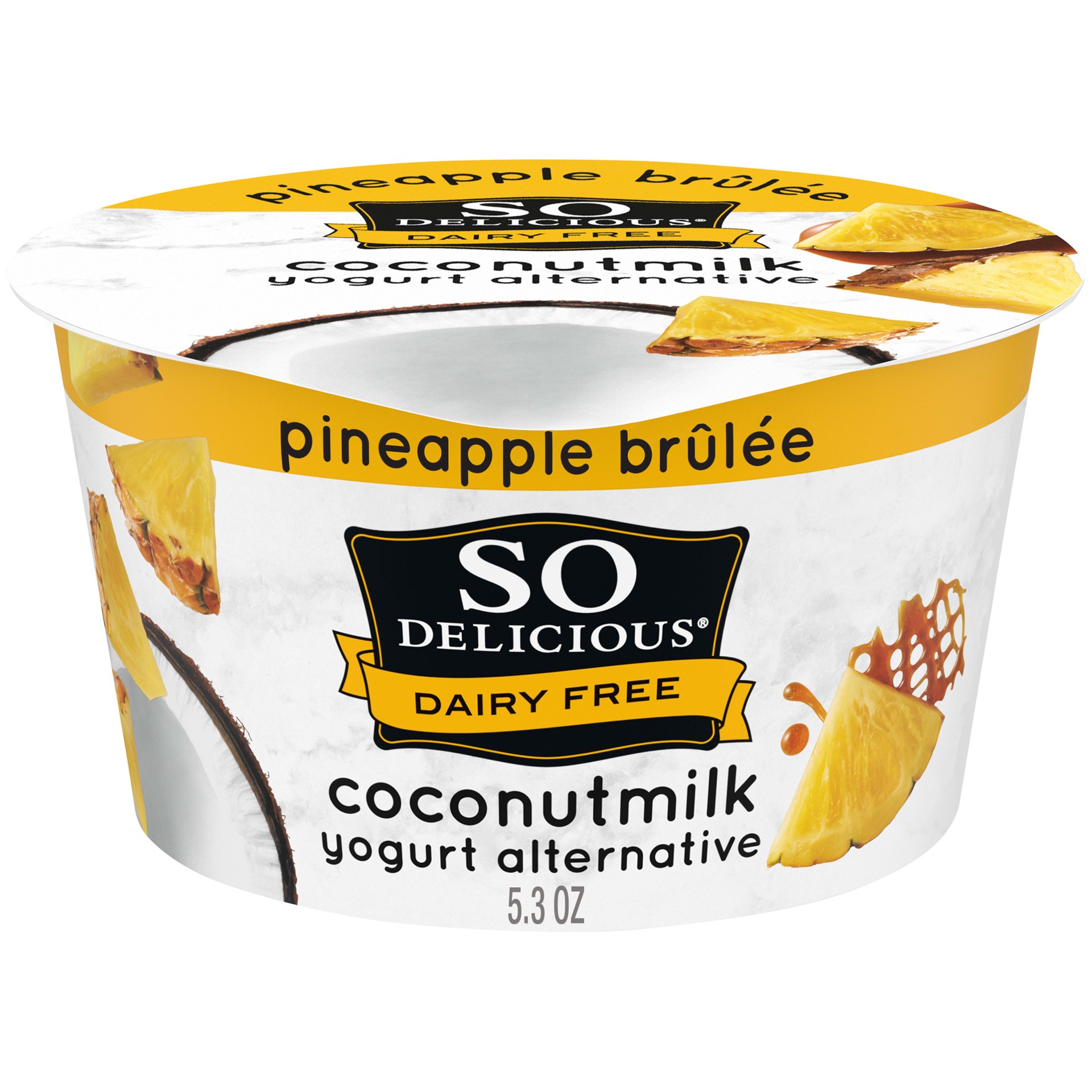 slide 6 of 9, So Delicious Coconut Milk Yogurt, Pineapple Brulee, 5.3 oz