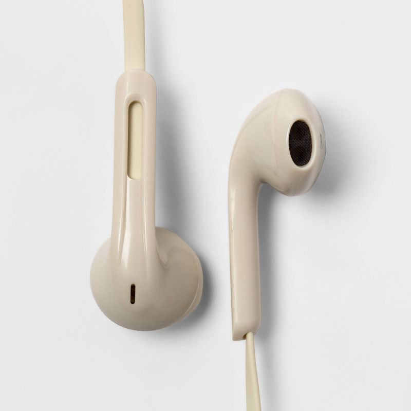 slide 3 of 3, Wireless Bluetooth Flat Earbuds - heyday™ White Ivory, 1 ct