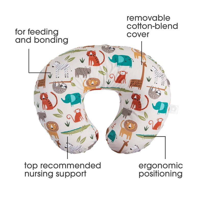 slide 2 of 5, Boppy Nursing Pillow Original Support, Neutral Jungle, 1 ct