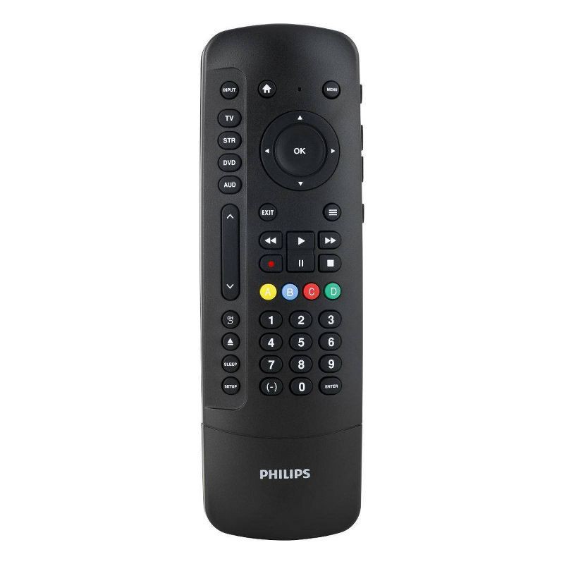 slide 1 of 1, Philips 4-Device Companion Remote Control with Flip & Slide for Roku, 1 ct