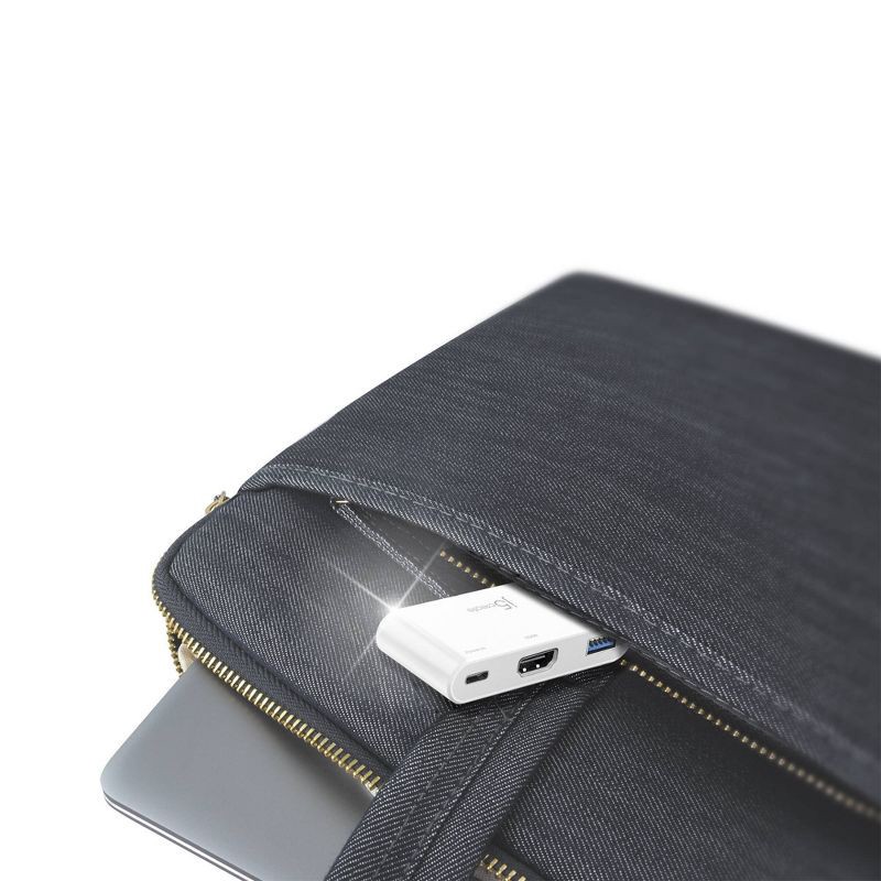 slide 6 of 6, j5create USB Type-C to HDMI & USB 3.0 with Power Delivery: Male-to-Female Adapter, 1 ct
