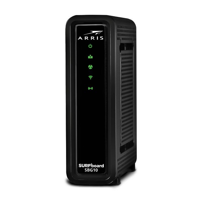 slide 4 of 4, ARRIS SURFboard 16x4 DOCSIS 3.0 Wi-Fi Cable Modem, Model SBG10 (Black), 1 ct
