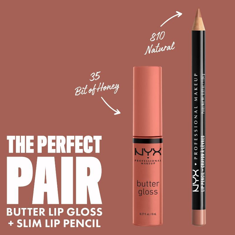 slide 5 of 8, NYX Professional Makeup Butter Lip Gloss - 35 Bit of Honey - 0.27 fl oz, 0.27 fl oz