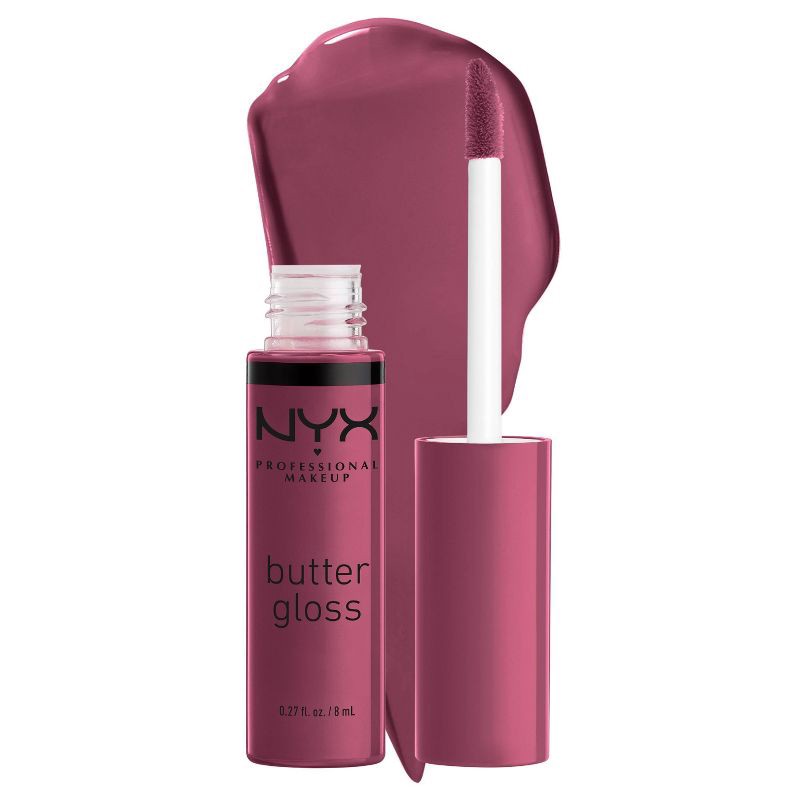 slide 2 of 8, NYX Professional Makeup Butter Lip Gloss - 41 Cranberry Pie - 0.27 fl oz, 0.27 fl oz