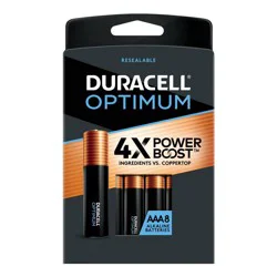Duracell Optimum AAA Batteries - 8pk Alkaline Battery with Resealable Tray