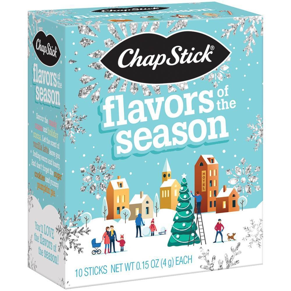 slide 3 of 5, ChapStick Holiday Collection Flavors of the Season Lip Balm, 10 ct