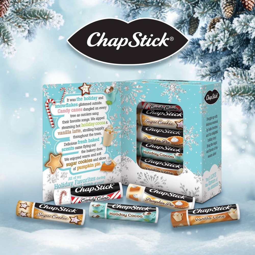 slide 5 of 5, ChapStick Holiday Collection Flavors of the Season Lip Balm, 10 ct