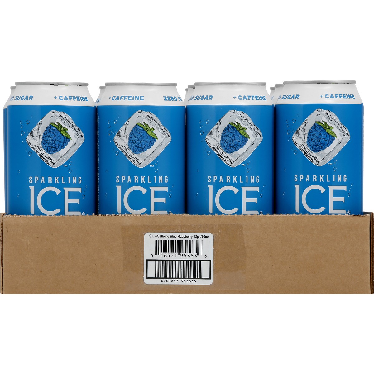 slide 9 of 10, Sparkling Ice +Caffeine Blue Raspberry - 192 fl oz, 192 fl oz