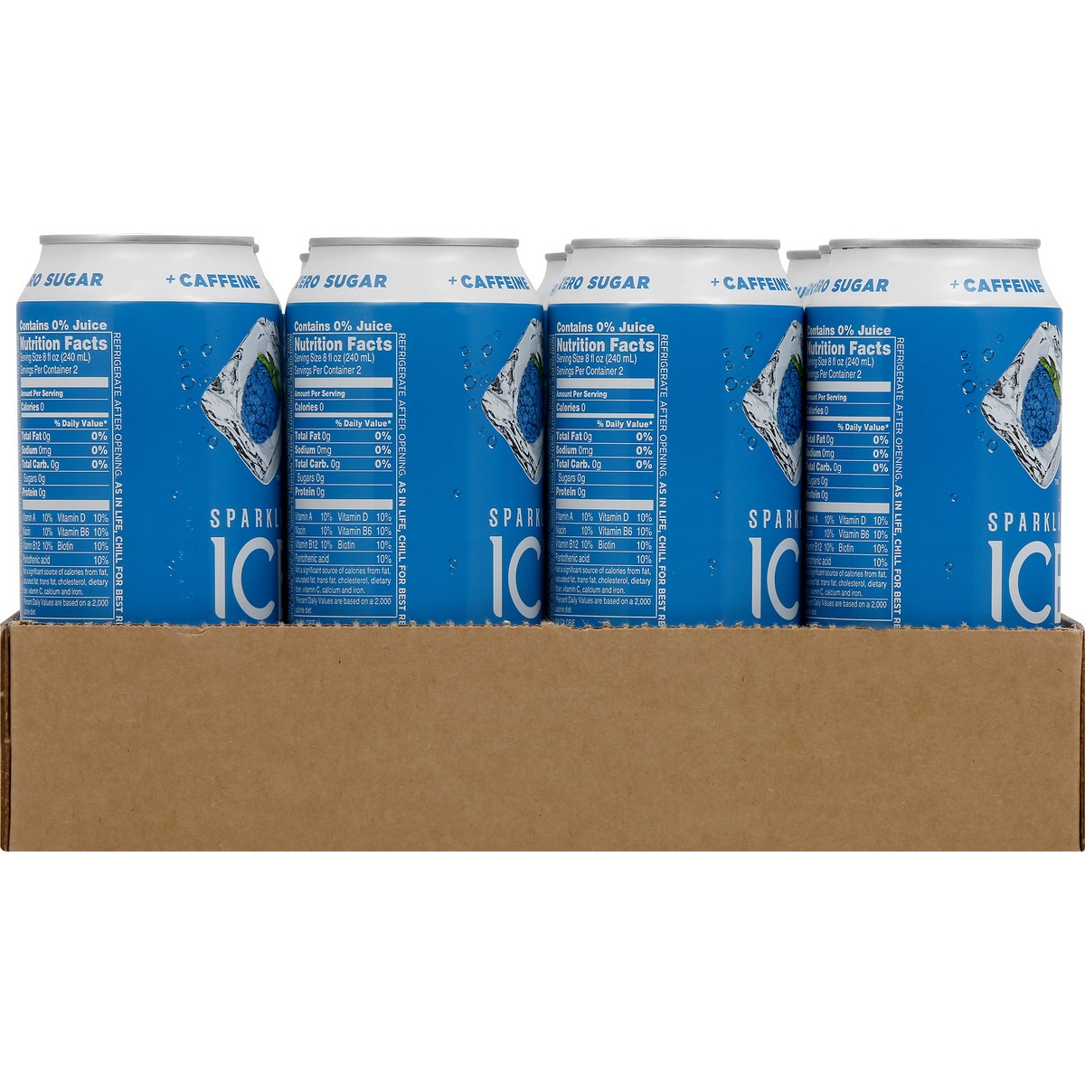 slide 7 of 10, Sparkling Ice +Caffeine Blue Raspberry - 192 fl oz, 192 fl oz