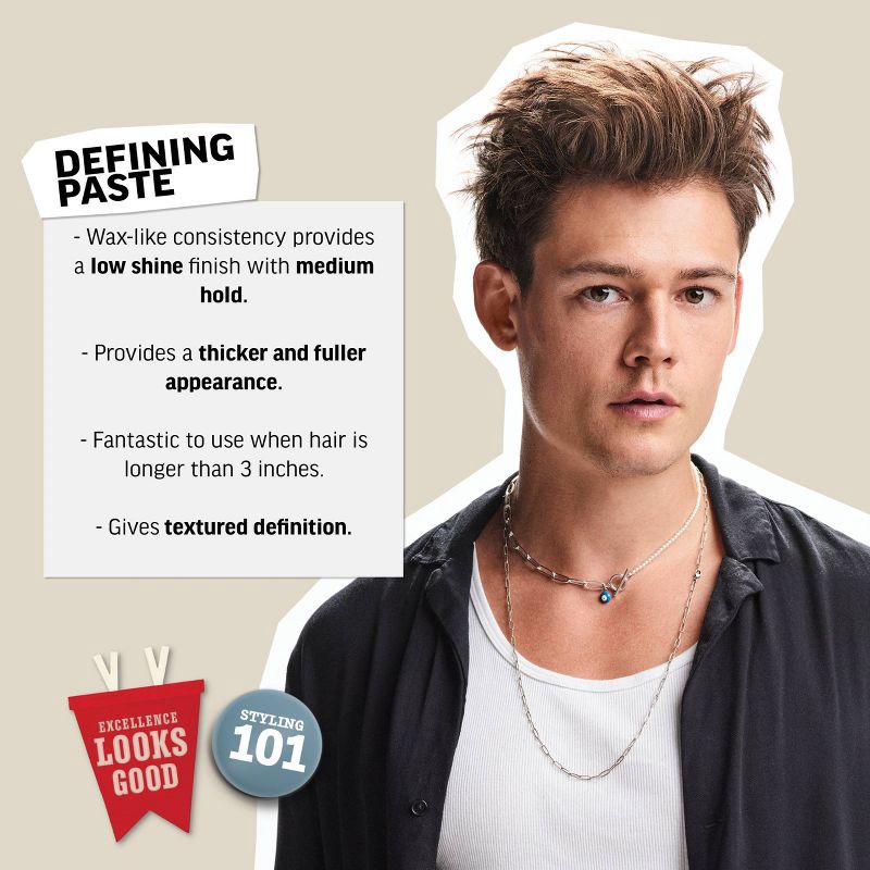 slide 4 of 8, American Crew Men's Medium Hold and Low Shine Hair Defining Hair Gel Paste - 3oz, 3 oz