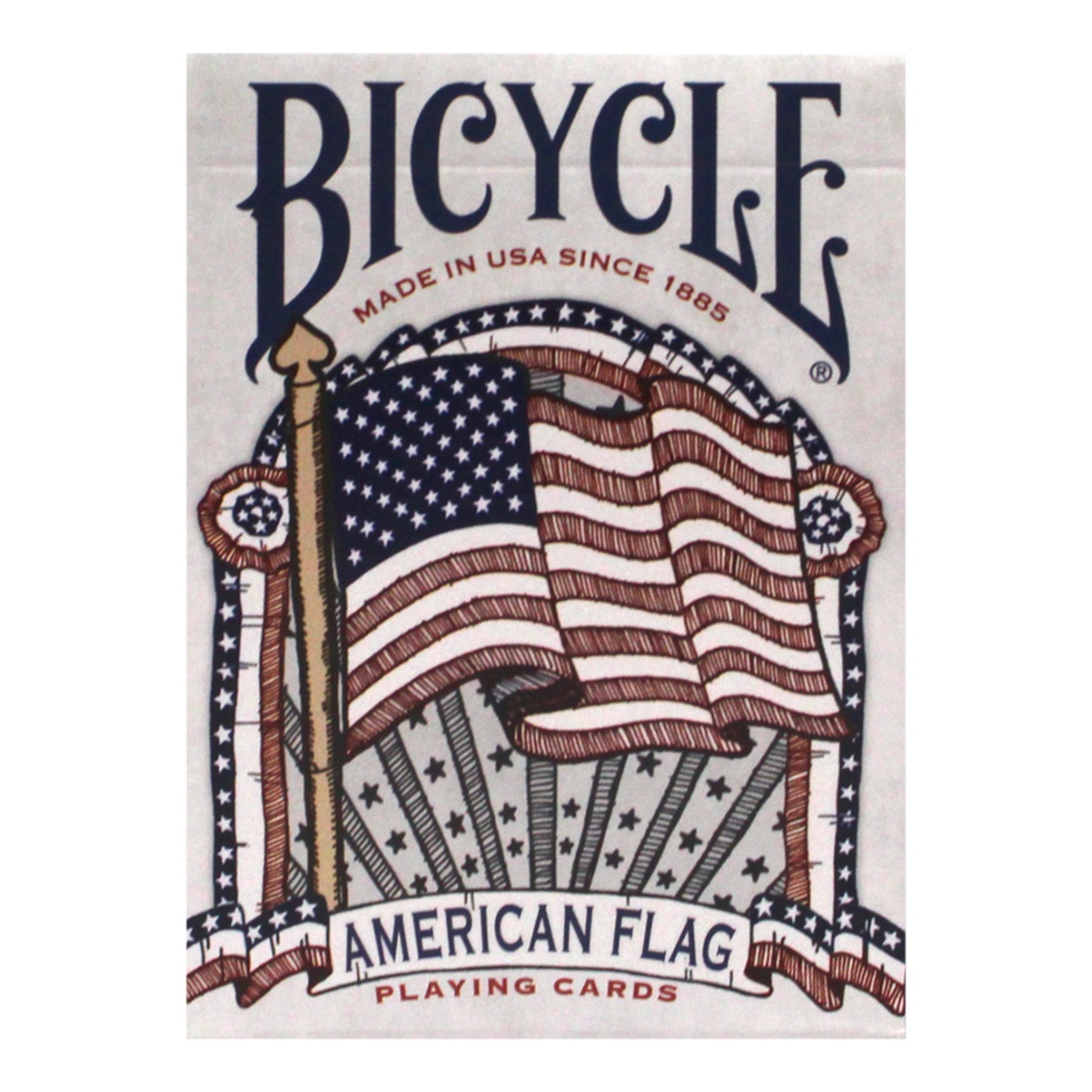 slide 1 of 7, Bicycle Poker Size American Flag Playing Cards 1 ea, 1 ct