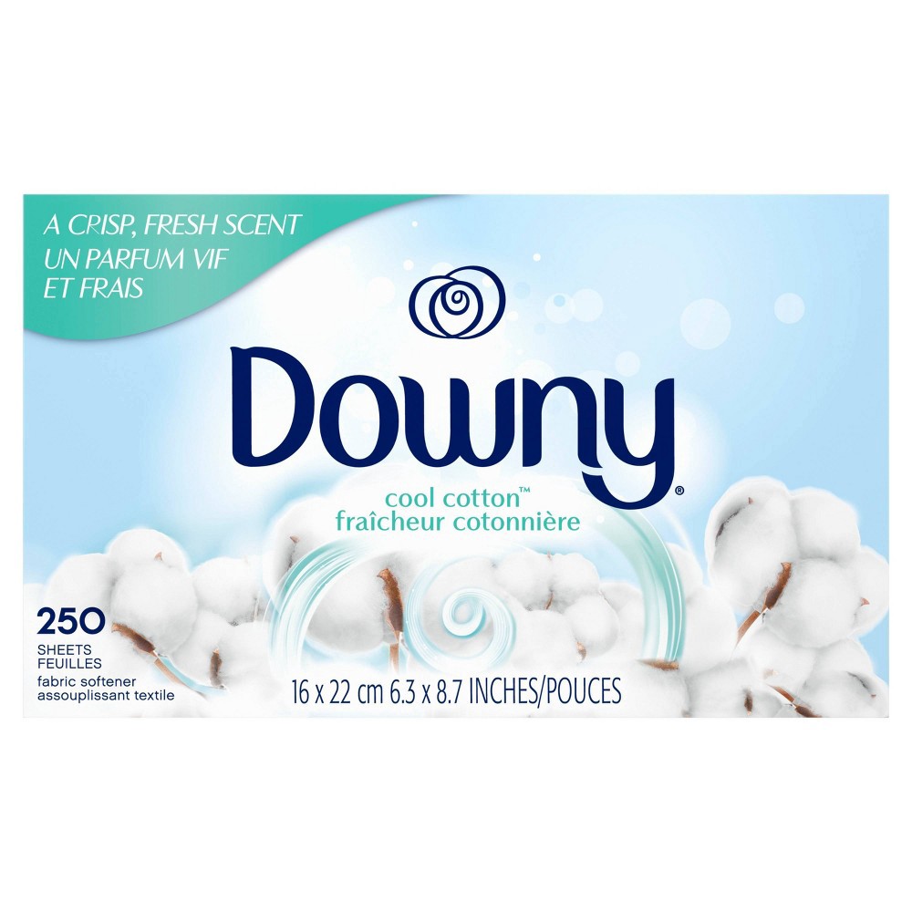 slide 6 of 7, Downy Cool Cotton Fabric Softener Dryer Sheets - 250ct, 250 ct