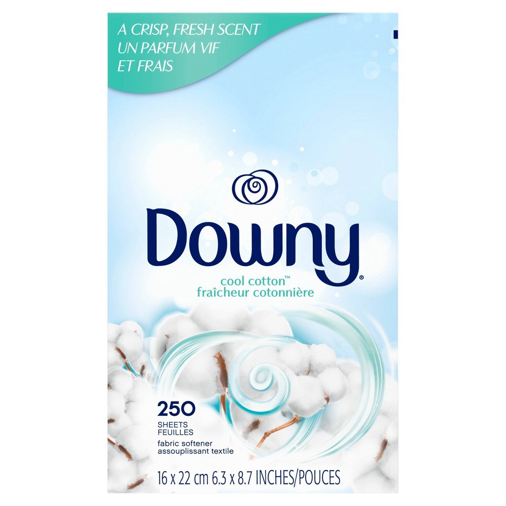 slide 3 of 7, Downy Cool Cotton Fabric Softener Dryer Sheets - 250ct, 250 ct