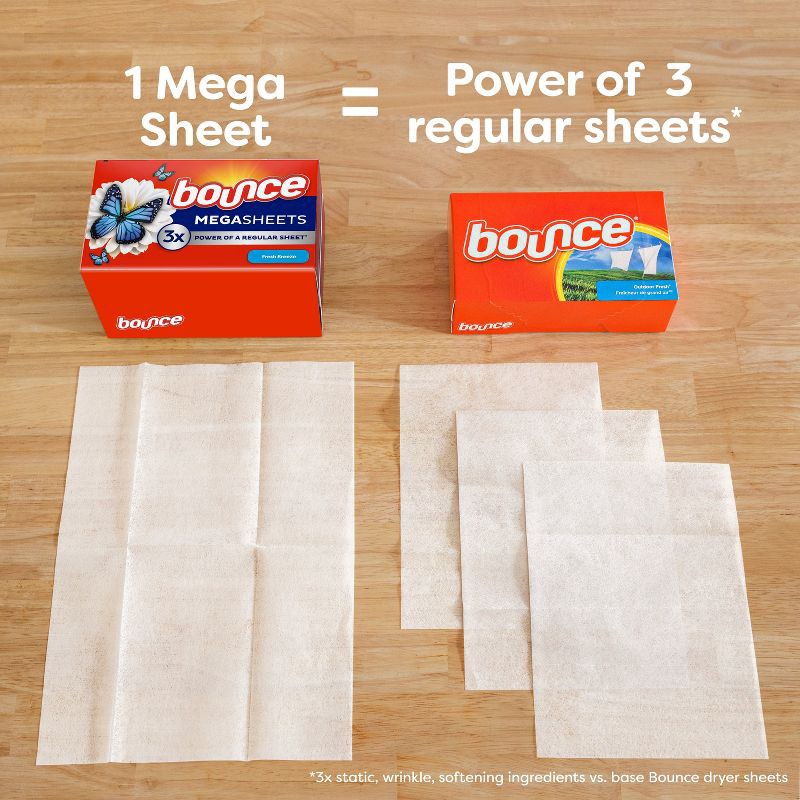 slide 3 of 10, Bounce Pet Hair & Lint Guard Mega Dryer Sheets - Fresh Breeze - 130ct, 130 ct