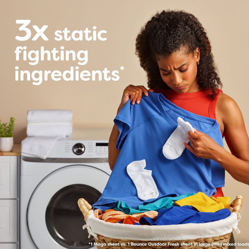 slide 10 of 10, Bounce Pet Hair & Lint Guard Mega Dryer Sheets - Fresh Breeze - 130ct, 130 ct