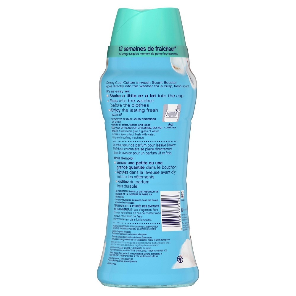 slide 3 of 9, Downy Cool Cotton In-Wash Scented Booster Beads - 14.8oz, 14.8 oz