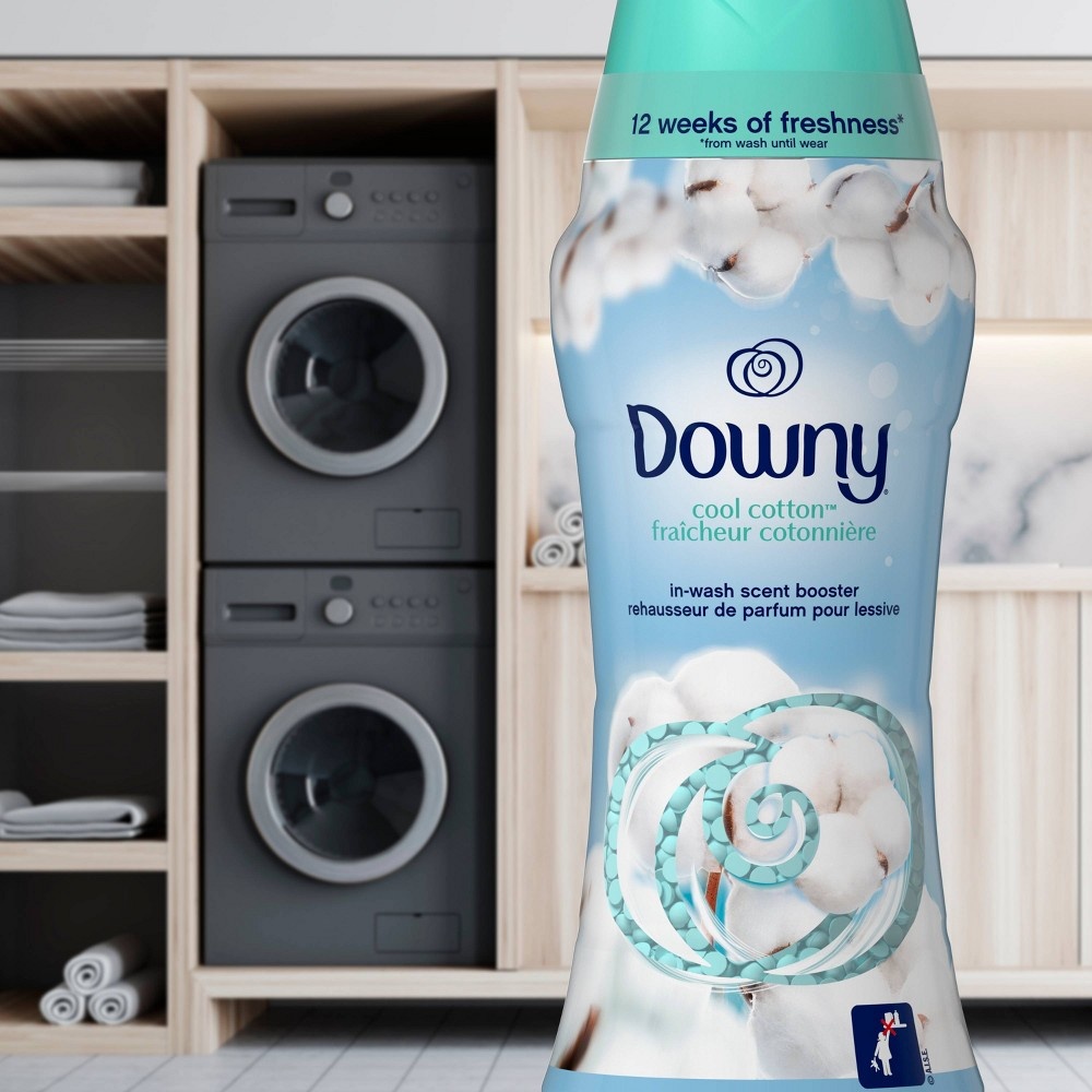 slide 5 of 9, Downy Cool Cotton In-Wash Scented Booster Beads - 14.8oz, 14.8 oz