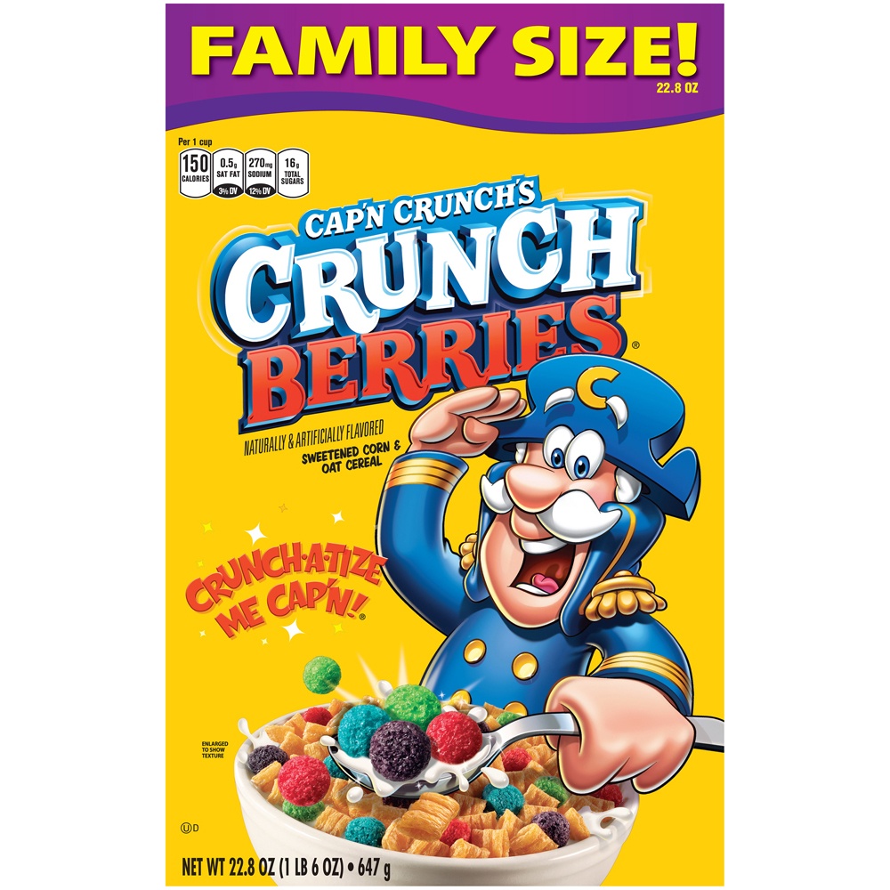 slide 2 of 5, Cap'n Crunch Crunch Berries Breakfast Cereal, 22.8 oz