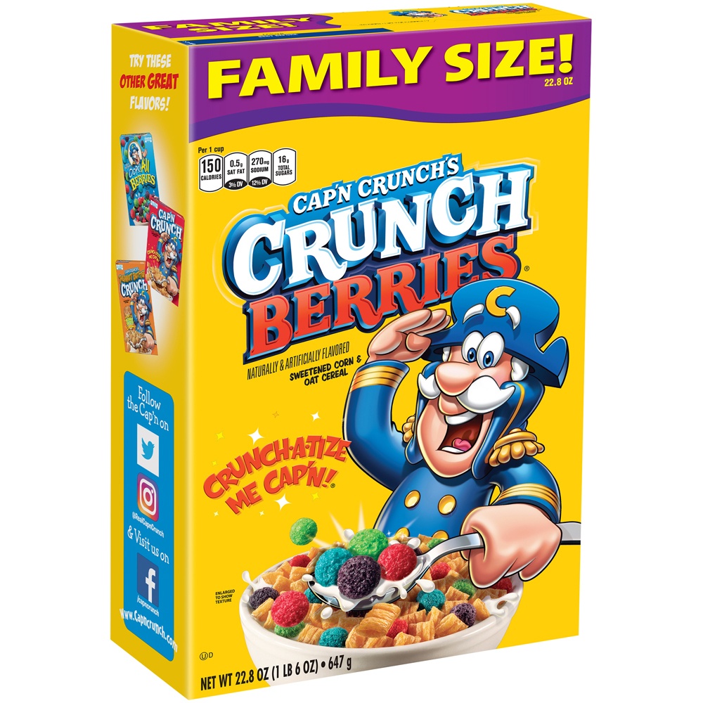 slide 3 of 5, Cap'n Crunch Crunch Berries Breakfast Cereal, 22.8 oz