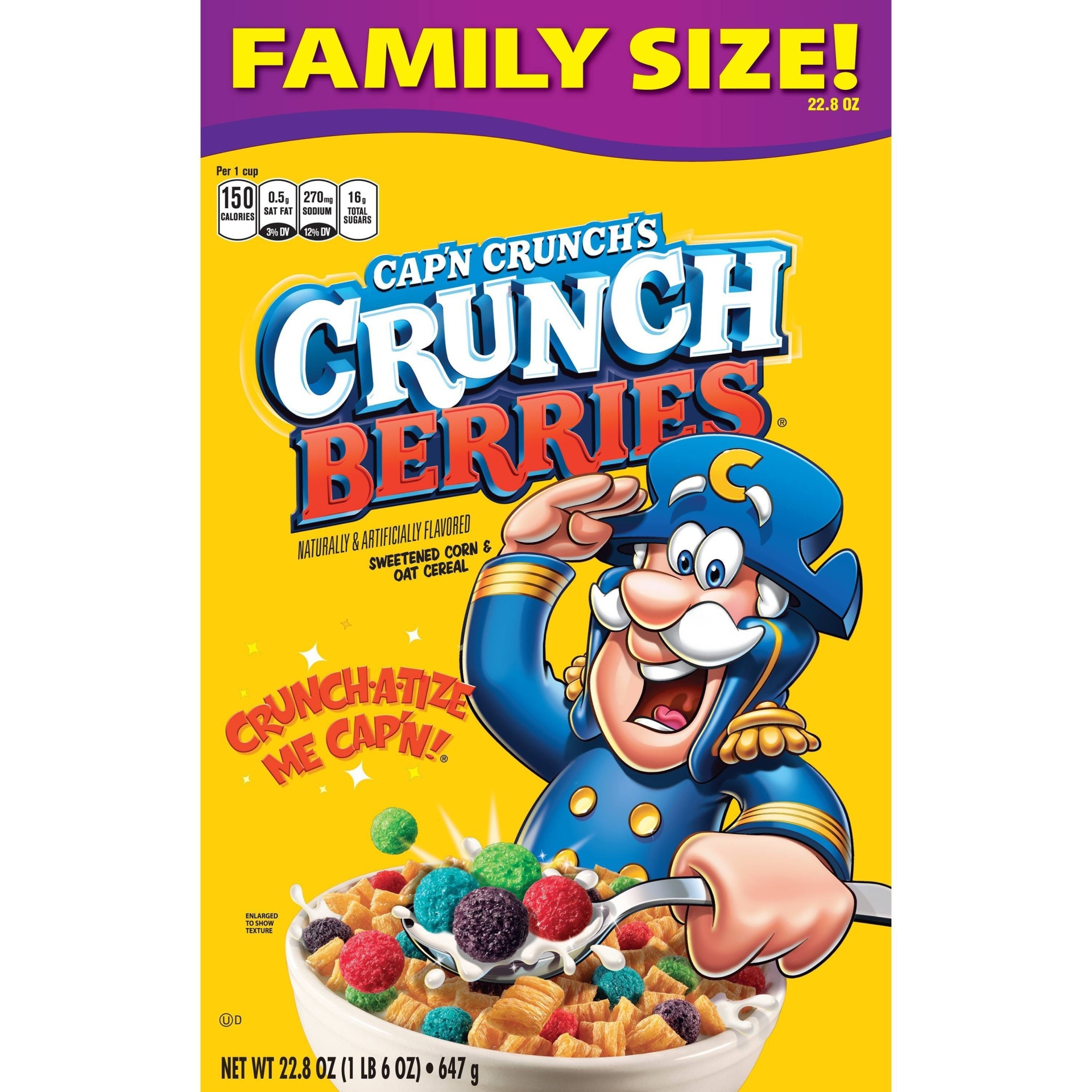 slide 1 of 5, Cap'n Crunch Crunch Berries Breakfast Cereal, 22.8 oz