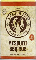A Cajun Life Certified Cajun Mesquite BBQ Rub 8 oz