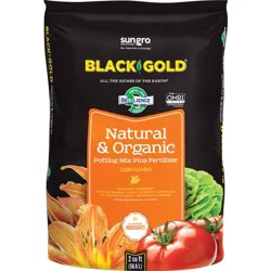 Black Gold Natural And Organic Potting Soil Plus Fertilizer - 2 Cubic Feet