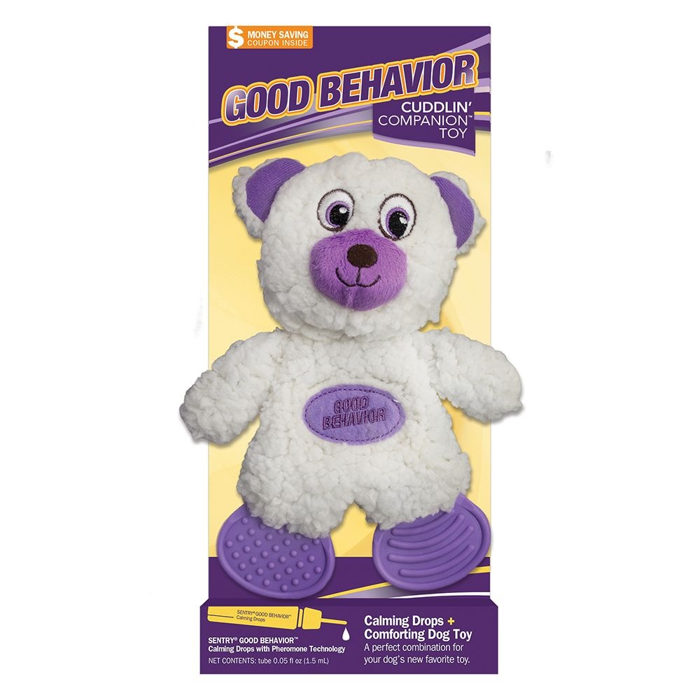 slide 1 of 1, SENTRY Good Behavior Cuddlin' Companion Bear Dog Toy, 1 ct