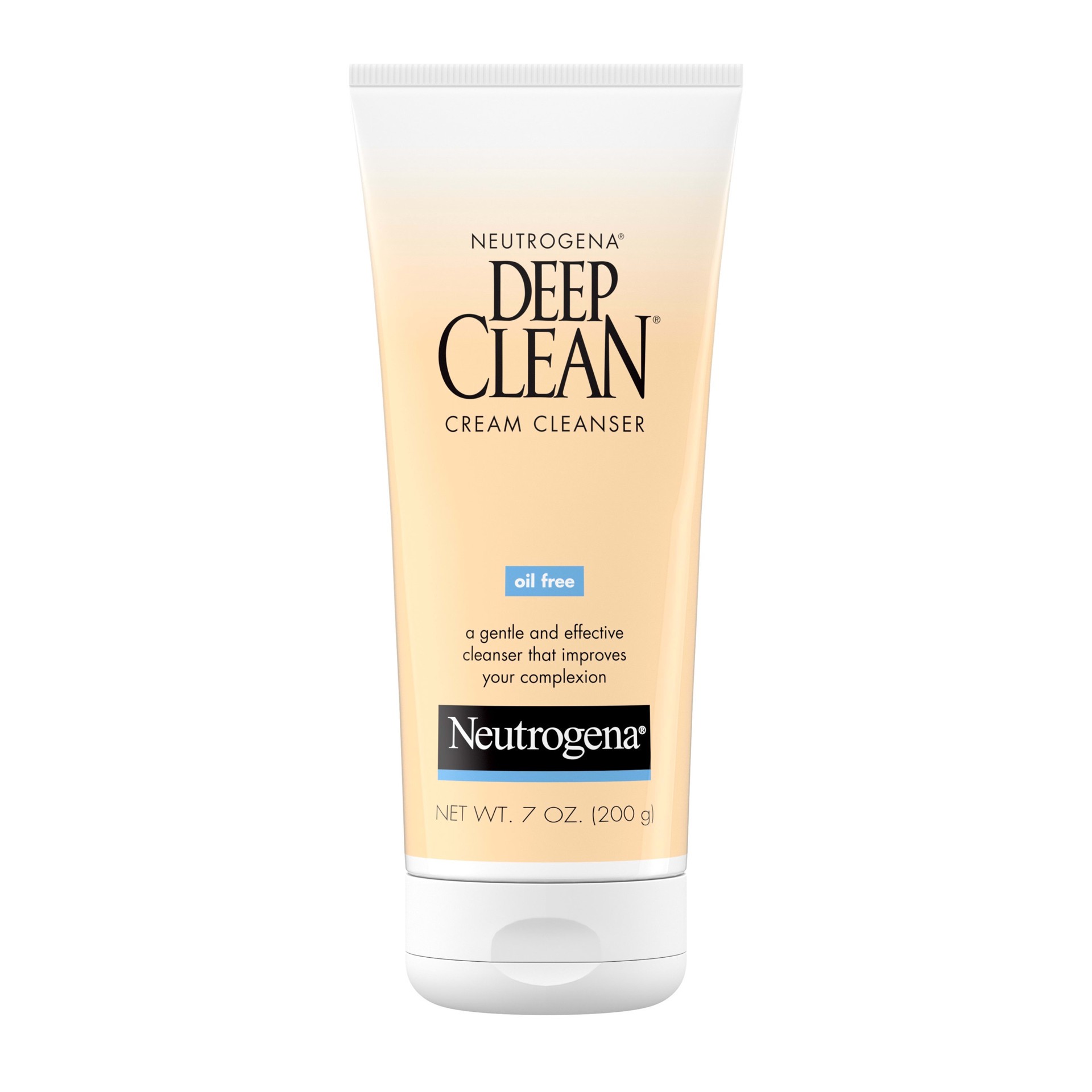 slide 1 of 7, Neutrogena Deep Clean Daily Facial Cream Cleanser with Beta Hydroxy Acid to Remove Dirt, Oil & Makeup, Alcohol-Free, Oil-Free & Non-Comedogenic, 7 fl. oz, 7 fl oz