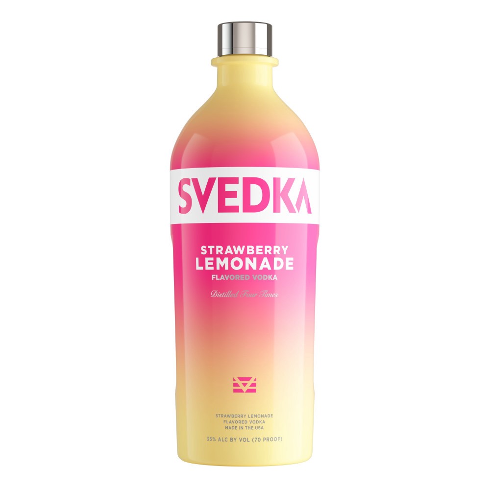 slide 1 of 7, SVEDKA Strawberry Lemonade Flavored Vodka, 1.75 L Bottle, 70 Proof, 1.75 liter