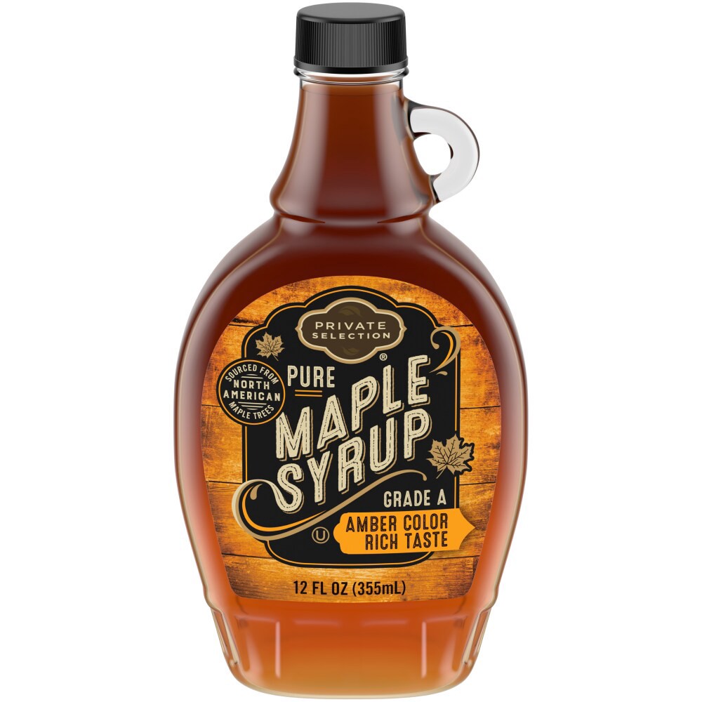 slide 1 of 3, Private Selection Pure Grade A Amber Color Rich Taste Maple Syrup, 12 fl oz