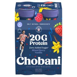 Chobani Zero Added Sugar Mixed Berry Vanilla Yogurt Protein Drink