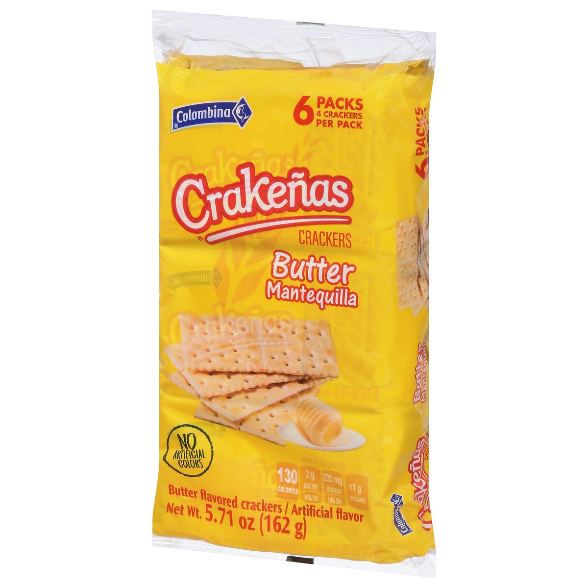 slide 4 of 9, Crakenas Colombina Butter Flavored Crackers 6 - 4 Cracker Packs, 6 ct
