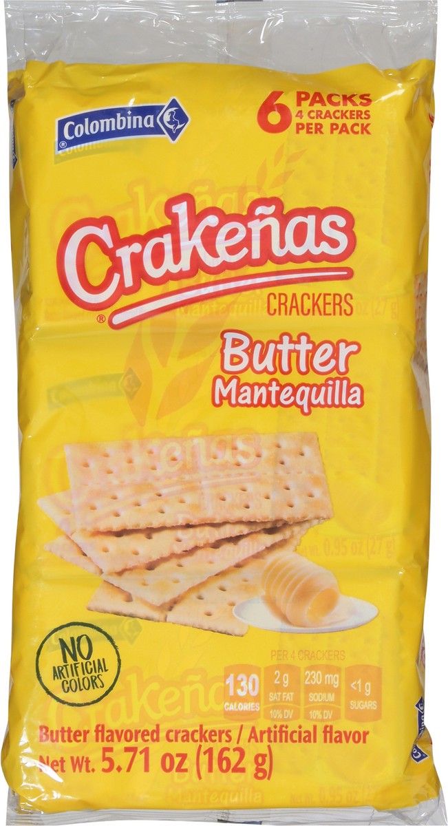 slide 2 of 9, Crakenas Colombina Butter Flavored Crackers 6 - 4 Cracker Packs, 6 ct