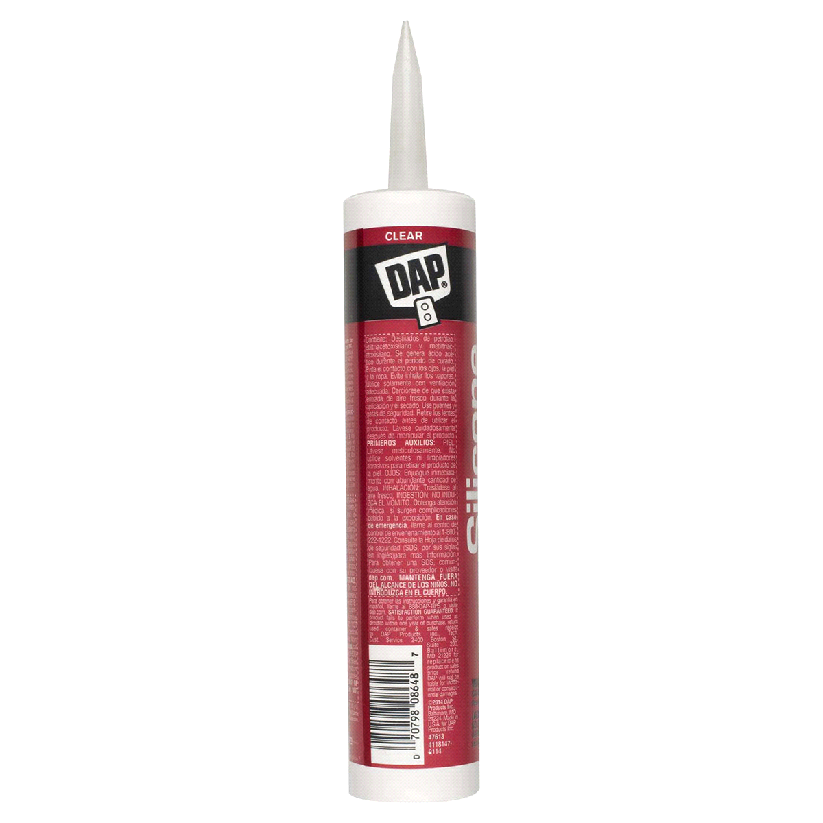 slide 6 of 9, DAP Kitchen & Bath 100% Silicone Rubber Sealant - Clear, 9.8 fl oz